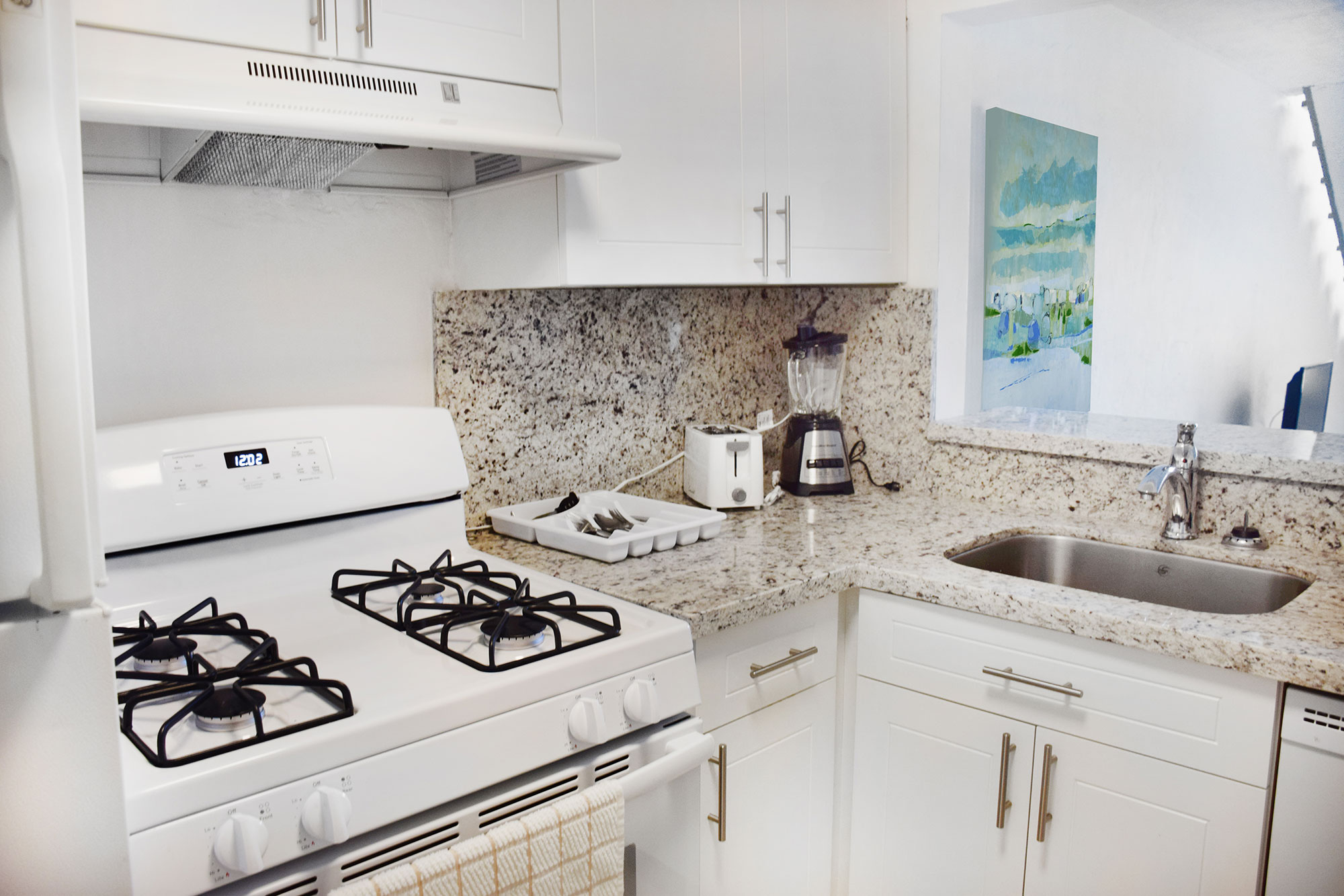 Kitchen of apartment at Coral Reef Key Biscayne